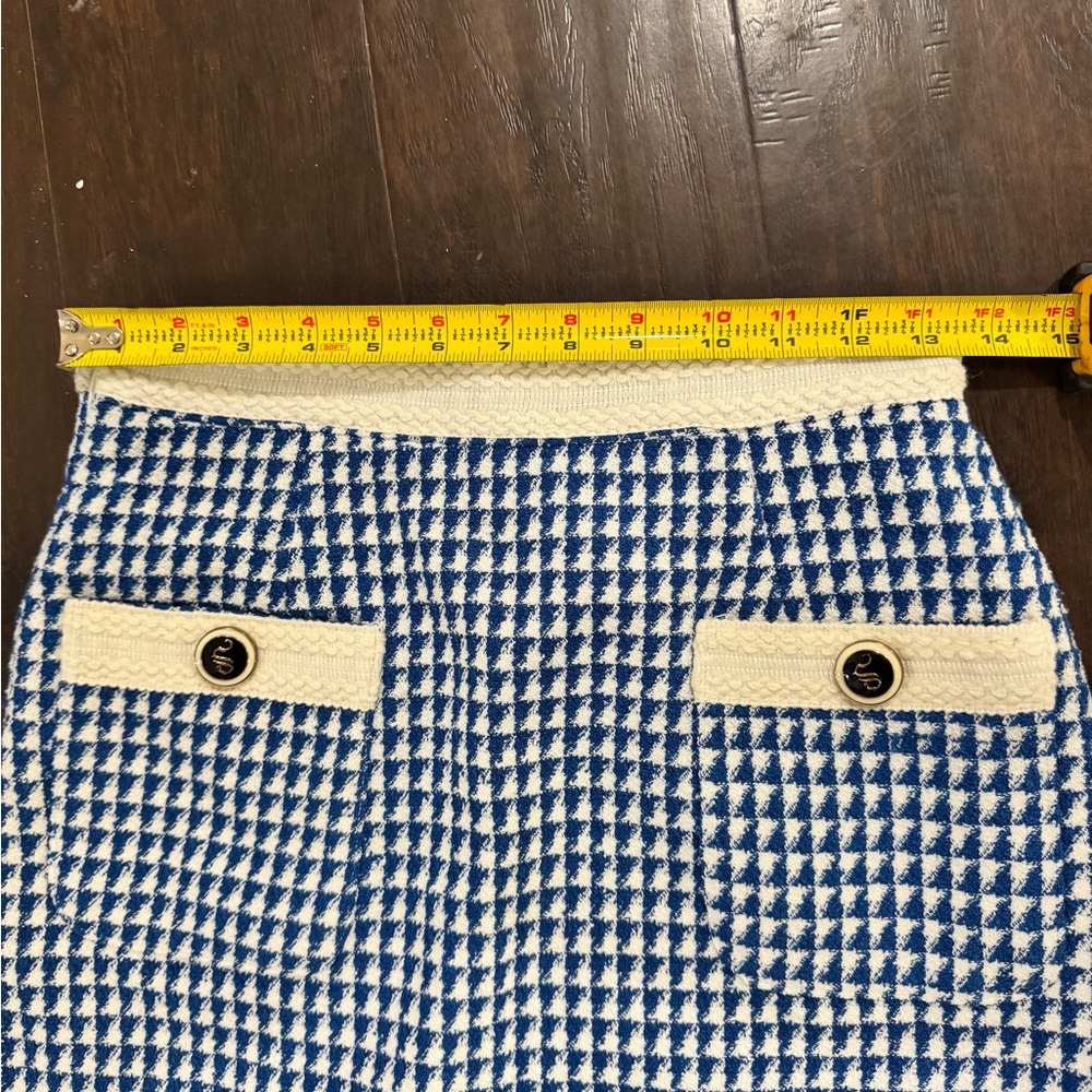 Houndstooth Tweed Skirt - Size L - Picture 8 of 9